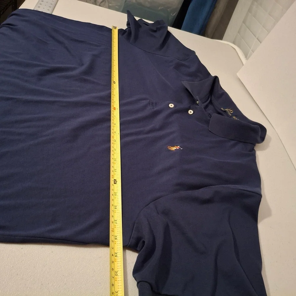 Polo Ralph Lauren‎ Mens Navy Blue Short Sleeve Polo Shirt Size 3XB Big & Tall